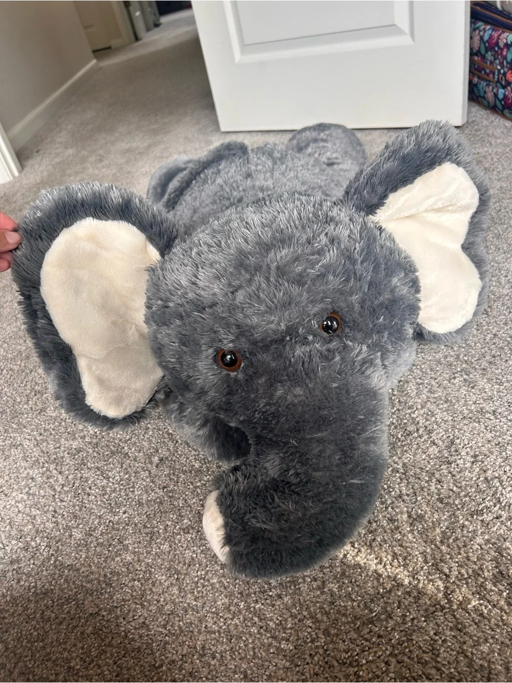 3 Foot Gray Plush Elephant Decorative Pillow Buddy